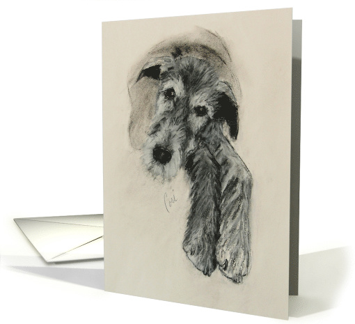 Irish Wolfhound Dog Fine Art Blank Any Occasion card (1192406)