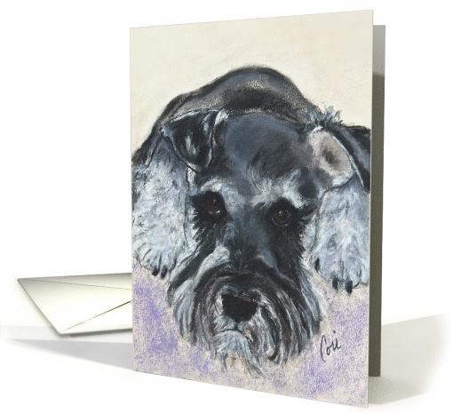 Schnauzer Dog Fine Art Blank Any Occasion card (1195042)