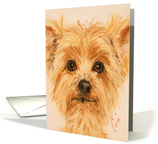Terrier Dog Fine Art Blank Any Occasion card (1216238)