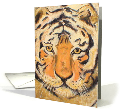 Tiger Wildlife Fine Art Blank Any Occasion card (1216242)