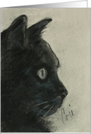 Black Cat Fine Art Blank Any Occasion card