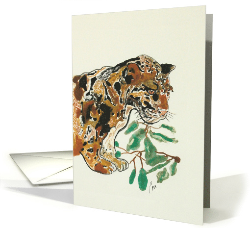 Jaguar Wildlife Fine Art Blank Any Occasion card (1254772)