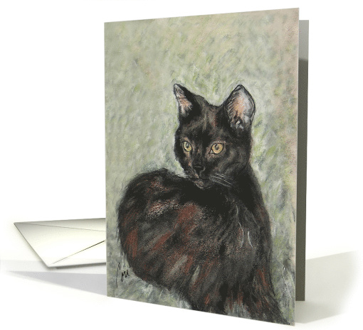 Black Cat Fine Art Blank Any Occasion card (1269766)