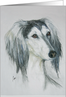 Saluki Dog Fine Art Thinking of You card