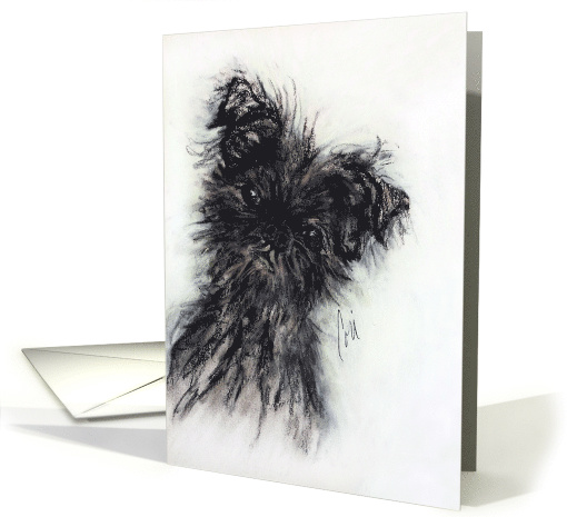 Affenpinscher Dog Fine Art Blank Any Occasion card (1385490)