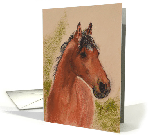 Bay Horse Fine Art Blank Any Occasion card (1422590)