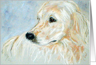 Golden Retriever Dog Fine Art Thinking of You card
