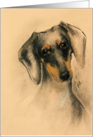 Dachshund Dog Fine Art Thinking of You card