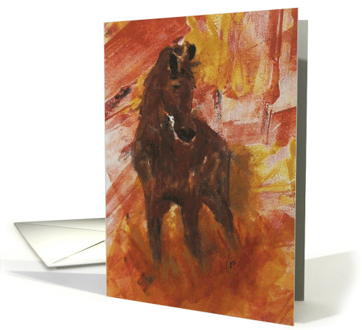 Bay Horse Fine Art Thinking of You card (1440092)