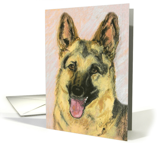 German Shepherd Dog Fine Art Blank Any Occasion card (1492868)