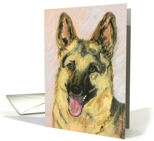 German Shepherd Dog Fine Art Thinking of You card (1492870)