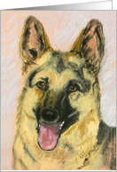 German Shepherd Dog Fine Art Thinking of You card