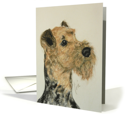 Airedale Dog Fine Art Blank Any Occasion card (1506318)