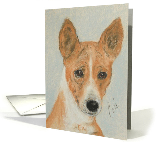 Basenji Dog Fine Art Blank Any Occasion card (1571334)