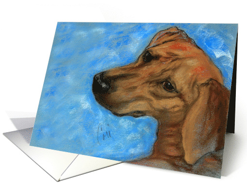 Rhodesian Ridgeback Dog Fine Art Blank Any Occasion card (1571518)