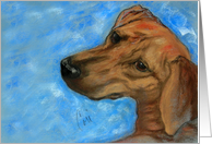 Rhodesian Ridgeback Dog Fine Art Blank Any Occasion card