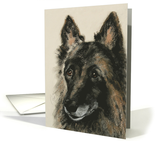 Belgian Tervuren Fine Art Thinking of you card (1587528)