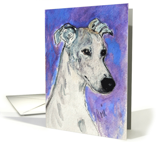 Whippet Fine Art Blank any occasion card (1609942)