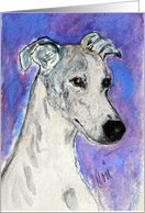 Whippet Fine Art Thinking of you card