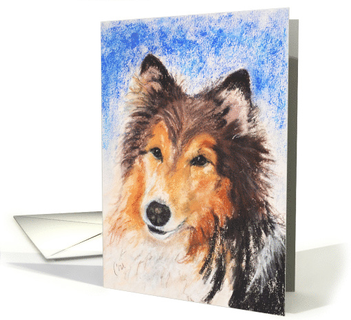 Shetland Sheepdog Fine Art Blank any occasion card (1616534)