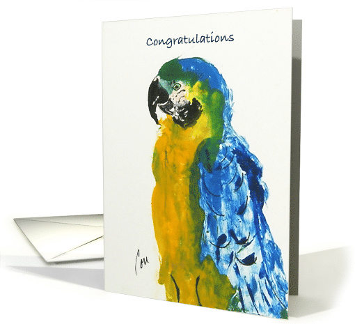 Parrot Fine Art Congratulations on Rescue Parrot card (1617068)