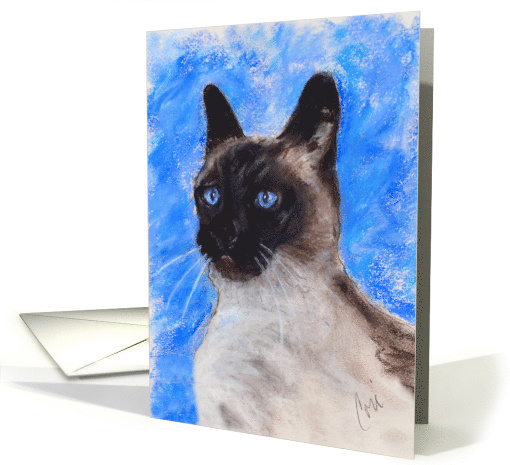 Seal Point Siamese Cat Fine Art Blank any occasion card (1638278)