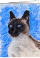 Seal Point Siamese Cat Fine Art Blank any occasion card