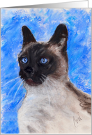 Seal Point Siamese Cat Thinking of you card