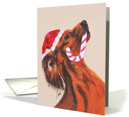 Dachshund Dog Art Fine Art Christmas Holiday card (1644638)