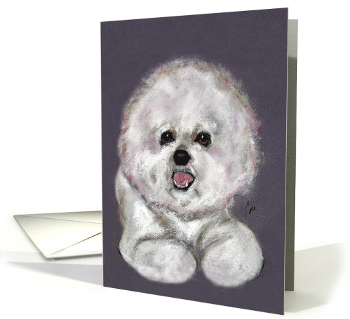 Bichon Frise Dog Art Fine Art Blank Any Occasion card (1691802)