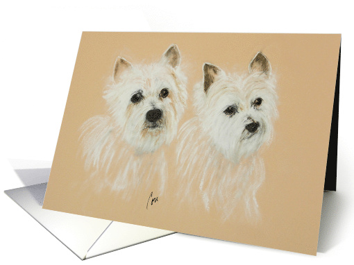 West Highland Terrier Westie Dog Fine Art Blank any Occasion card