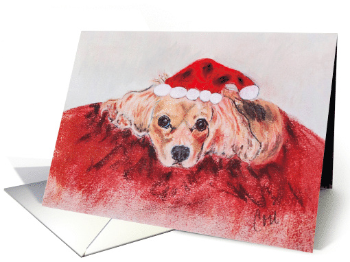 Cavalier King Charles Spaniel Art Fine Art Christmas Holiday card