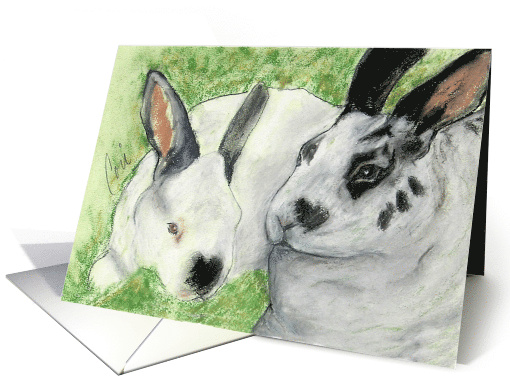 Easter Holiday Bunny Rabbits card (738483)