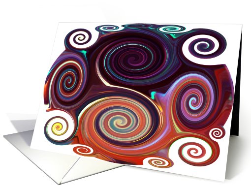 Fighting Cancer, artistic swirls card (720227)