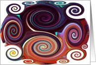 Fighting Cancer, artistic swirls card