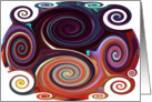 Fighting Cancer, artistic swirls card