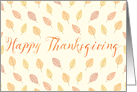 Happy Thanksgiving - Illustrated Leaf Pattern card