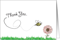 thank you for being my flower girl... (bumble bee and flower) card