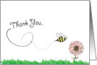 thank you for your sympathy... (bumble bee and flower) card