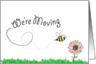 we’re moving... (bumble bee and flower) card