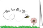 Garden Party Invitations (bumble bee and flower) card