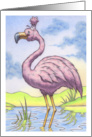 Happy Birthday Flamingo card