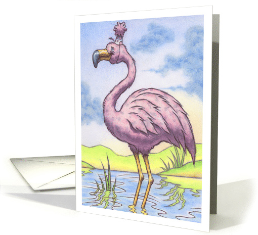 Happy Birthday Flamingo card (1758478)