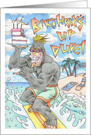 Birthday Gorilla Surfer card