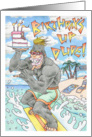 Birthday Gorilla Surfer card