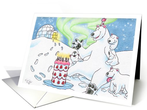Birthday Polar Bear card (722869)