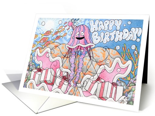 Birthday Jelly Fish card (722870)