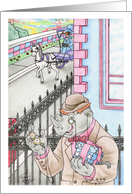 Birthday Rhino Gentleman card