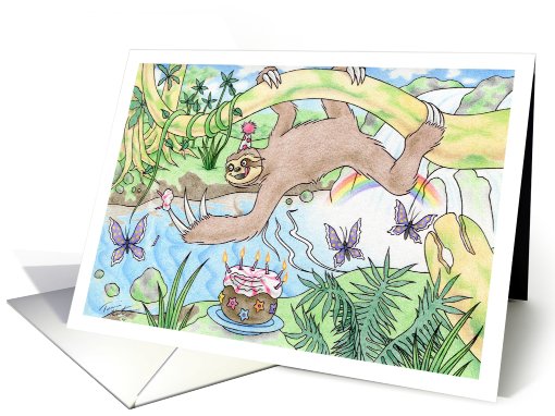 Birthday Sloth card (722873)