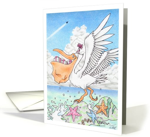 Birthday Pelican card (722879)
